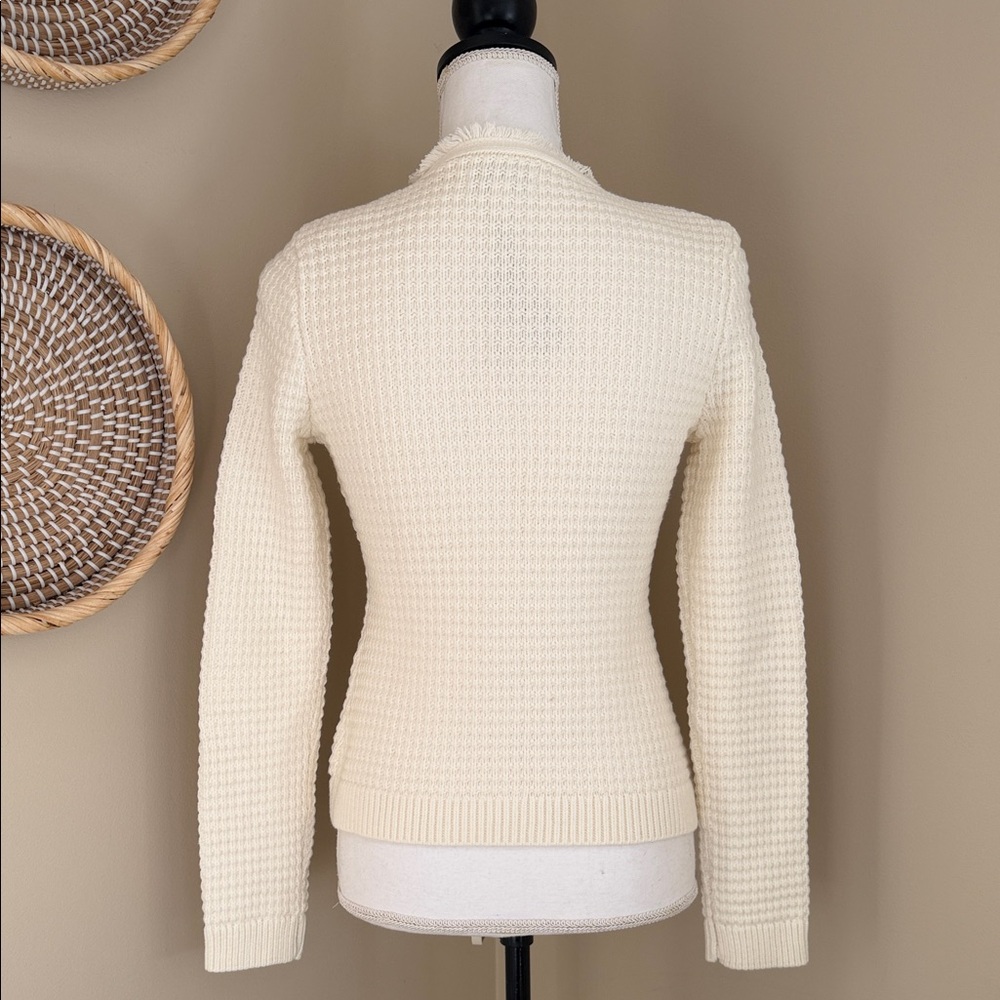 Express Cream Textured Women's Cardigan - Picture 6 of 9